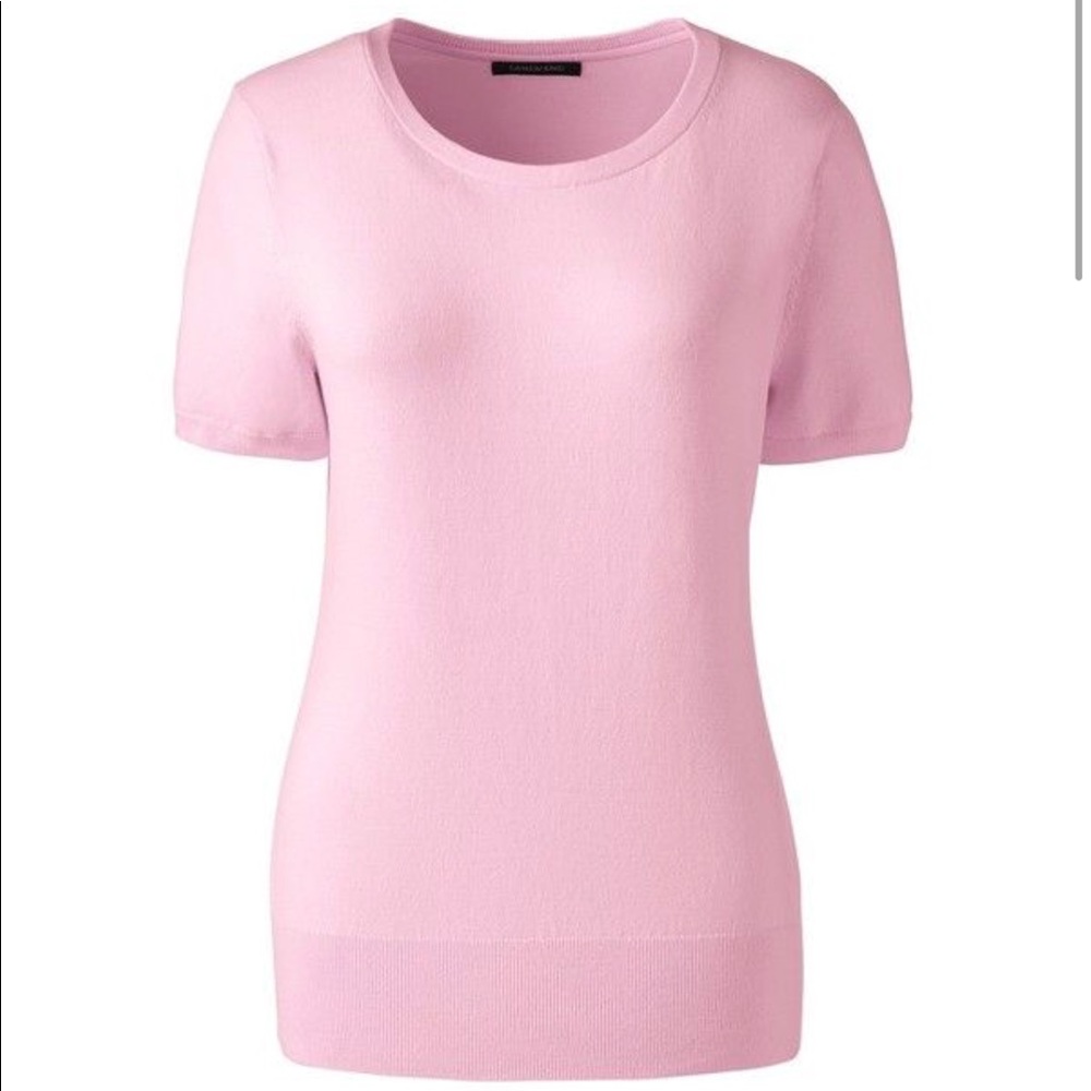 NWOT Land’s End Supima Sweater in Light Pink